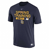 Men's San Diego Padres Nike Navy 2017 Spring Training Authentic Collection Legend Team Issue Performance T-Shirt,baseball caps,new era cap wholesale,wholesale hats
